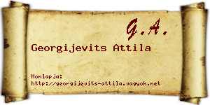 Georgijevits Attila névjegykártya